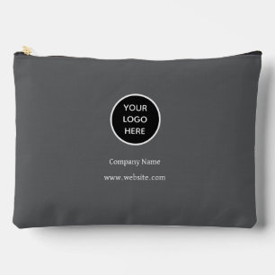 Custom Logo Company Grey Business Corporate Accessory Pouch