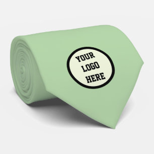 Custom Logo Company Mint Green Business Corporate Tie