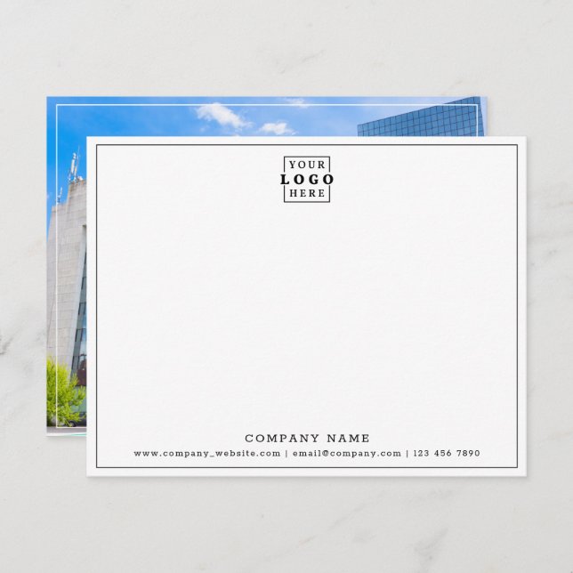 Custom Logo Company Name Business Contact Photo  Card (Front/Back)