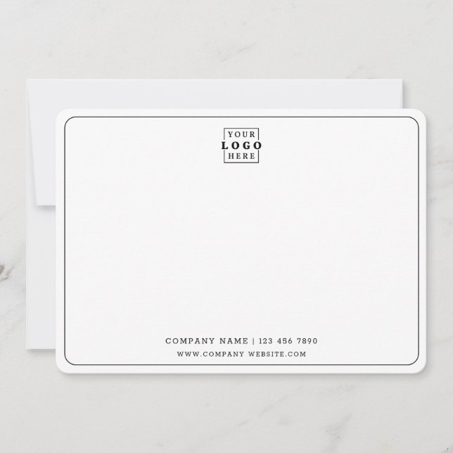 Custom Logo Company Name Business Team Photo Card (Front)