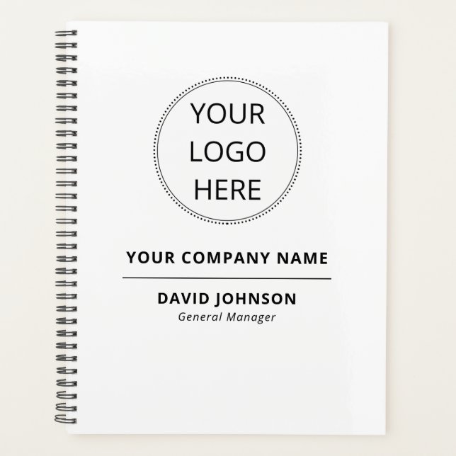 Custom Logo Company Name Employee Name  Planner (Front)
