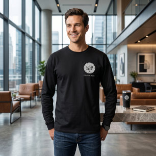 Custom Logo & Company Name Modern Professional Men T-Shirt