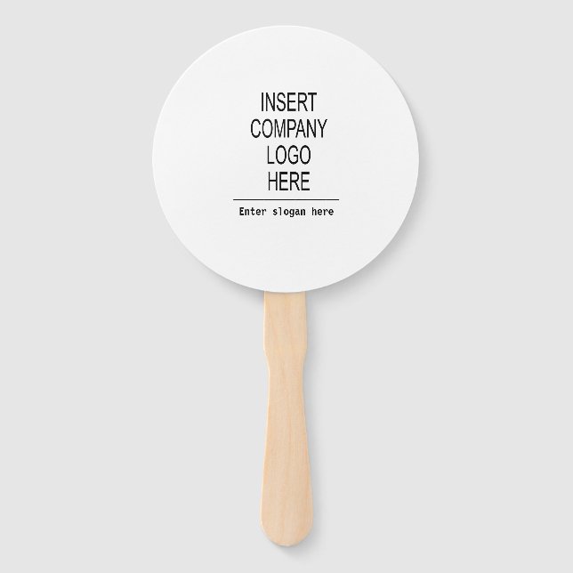 Custom logo company promotional marketing hand fan (Front)