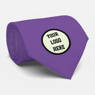 Custom Logo Company Purple Business Corporate Tie