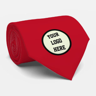 Custom Logo Company Red Business Corporate Tie