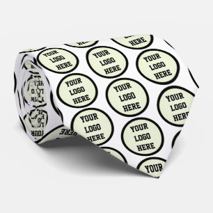 Custom Logo Company Solid White Business Corporate Tie