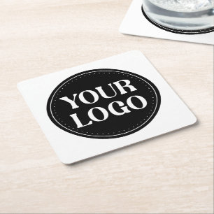 Custom Logo Corporate Holiday Gift Keepsakes Bulk  Square Paper Coaster