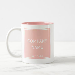 Custom Logo - Corporate Office Gift Promotional - Two-Tone Coffee Mug