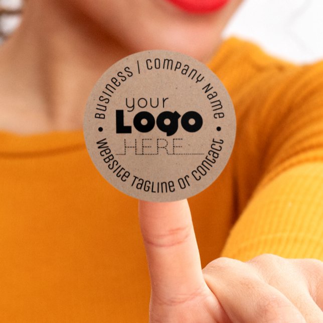 Custom Logo Crest Brown Kraft Paper Stickers (Creator Uploaded)