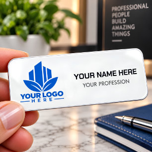 Custom Logo Crew Name Badge Magnetic And Pin