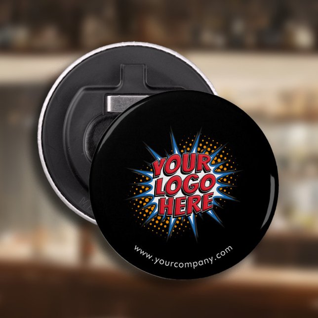Custom Logo, Custom Text, Black Bottle Opener (Creator Uploaded)