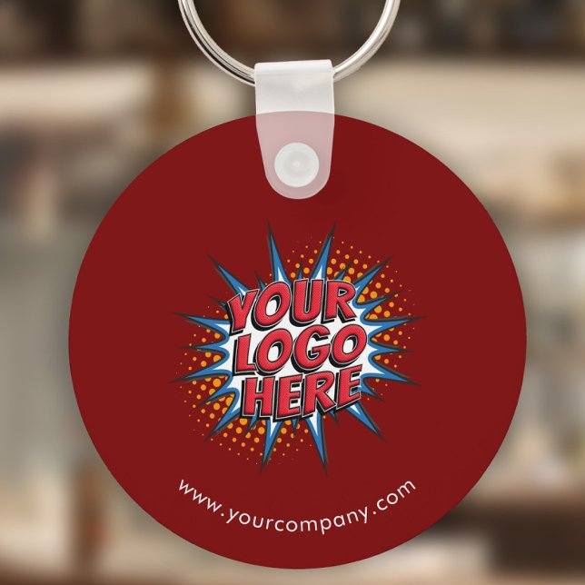 Custom Logo, Custom Text, Red Key Ring (Creator Uploaded)