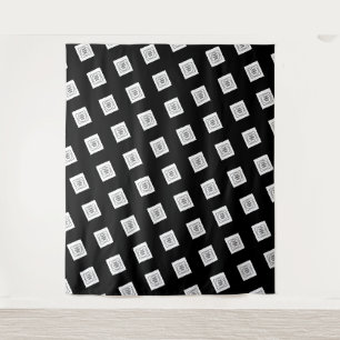Custom Logo Design Photo Diagonal Display Tapestry