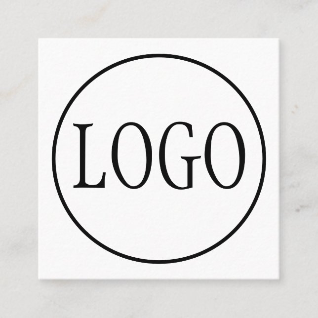 Custom LOGO DESIGN TEMPLATE Square Business Card (Front)