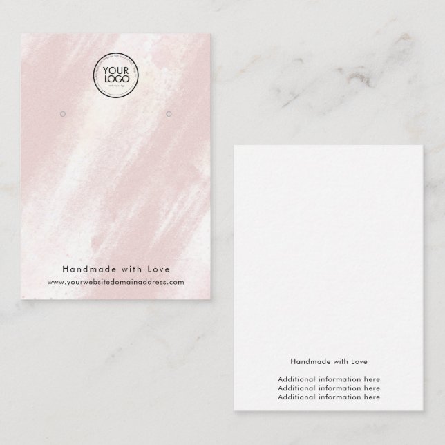 Custom Logo Earring Display Business Card (Front/Back)