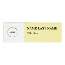 Custom Logo Elegant Dusty Blue White Magnet