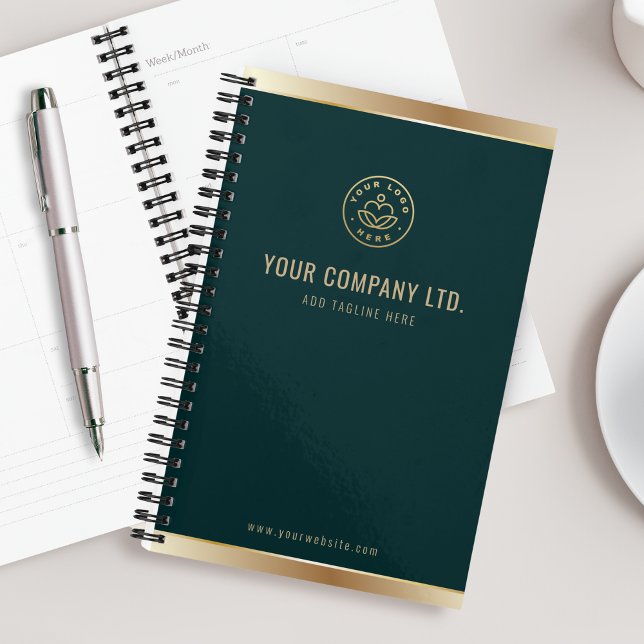 Custom Logo Elegant Emerald Green Gold Planner (Creator Uploaded)