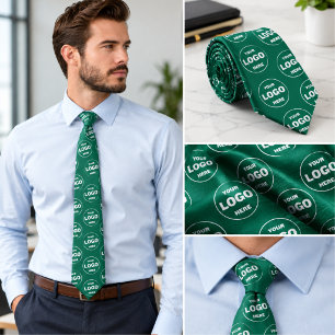 Custom Logo Emerald Green - Professional Branded Tie