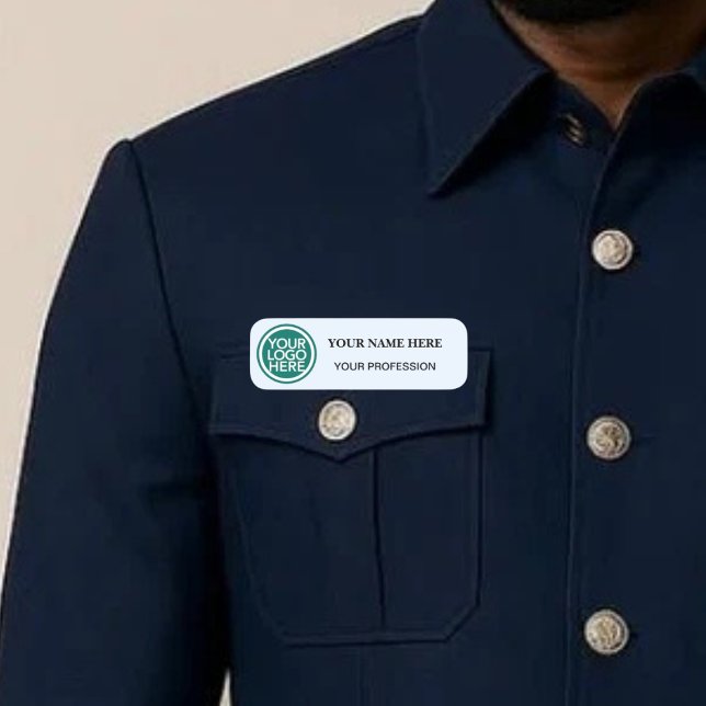 Custom Logo Employee |Business Badge (Custom Logo Employee Name Tag | Personalized Professional Business Badge)