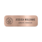 Custom Logo Employee Faux Brushed Rose Gold