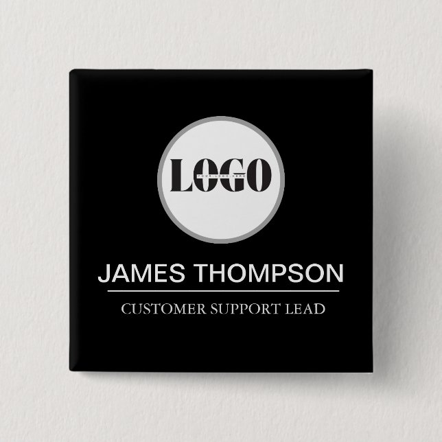 Custom Logo Employee Gear for Your Business Team 15 Cm Square Badge (Front)