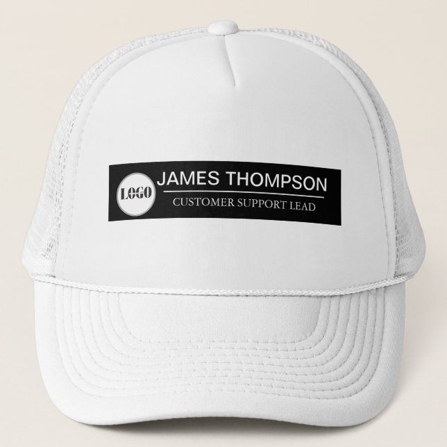 Custom Logo Employee Gear for Your Business Team Trucker Hat (Front)