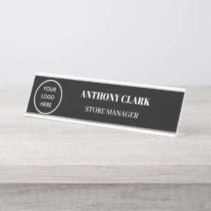 Custom Logo Employee Magnetic Company Desk Name Plate