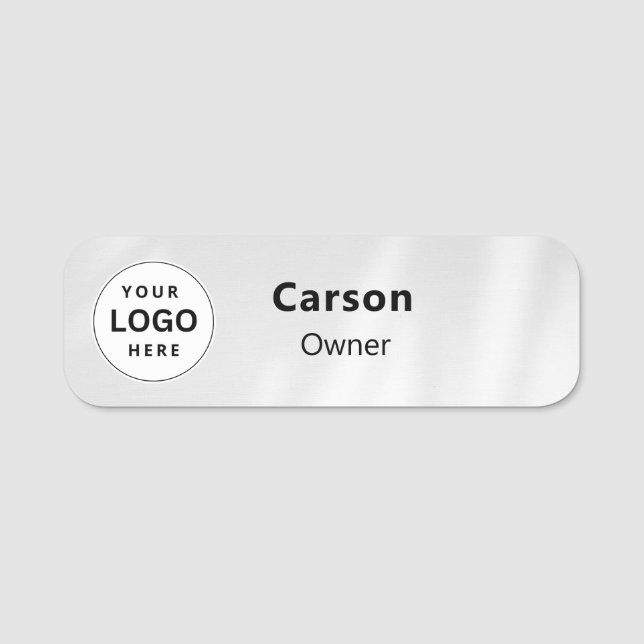 Custom Logo Employee magnetic Name Tag (Front)