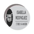 Custom Logo Employee Magnetic Or Safety Pin Grey