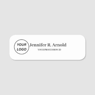 Custom Logo Employee magnetic or safety pin Name T Tag