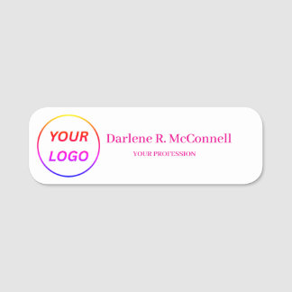 Custom Logo Employee magnetic or safety pin Name T Tag