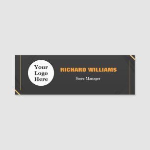 Custom Logo Employee Magnetic Or Safety Pin Name Tag