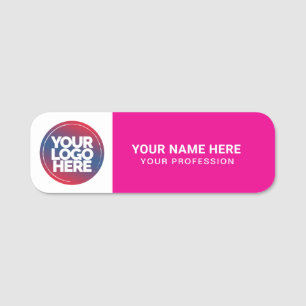 Custom Logo Employee magnetic or safety pin Name Tag