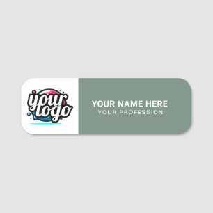 Custom Logo Employee magnetic or safety pin Name Tag