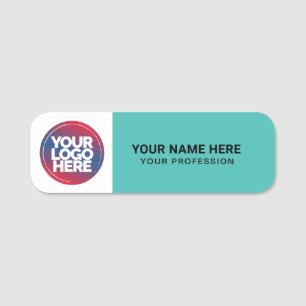 Custom Logo Employee magnetic or safety pin Name Tag