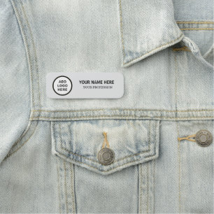 Custom Logo Employee magnetic or safety pin Name  Tag