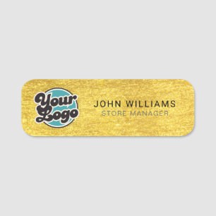 Custom Logo Employee Magnetic Or Safety Pin Name Tag