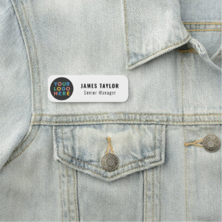 Custom Logo Employee Magnetic Or Safety Pin Name Tag