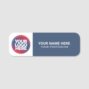 Custom Logo Employee magnetic or safety pin Name Tag