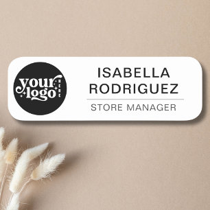 Custom Logo Employee Magnetic Or Safety Pin  Name Tag