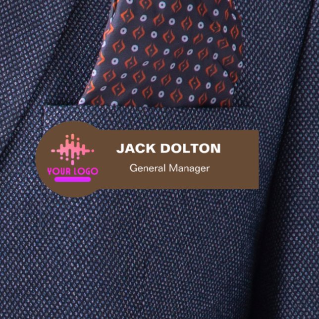 Custom Logo Employee Magnetic Or Safety Pin Name Tag (Creator Uploaded)