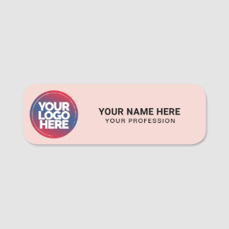 Custom Logo Employee magnetic or safety pin Name Tag