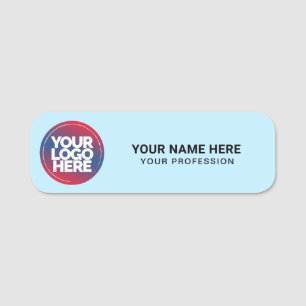 Custom Logo Employee magnetic or safety pin Name Tag