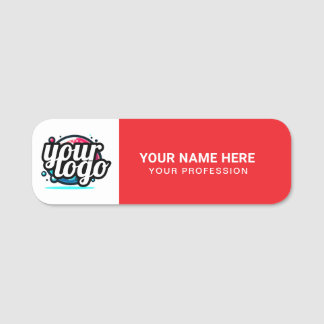 Custom Logo Employee magnetic or safety pin Name Tag