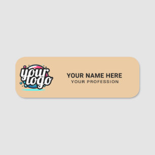 Custom Logo Employee magnetic or safety pin Name Tag