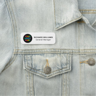 Custom Logo Employee Magnetic Or Safety Pin Name Tag