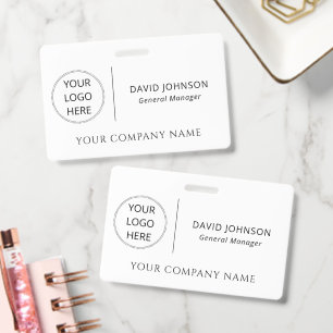 Custom Logo Employee Name Company ID Badge