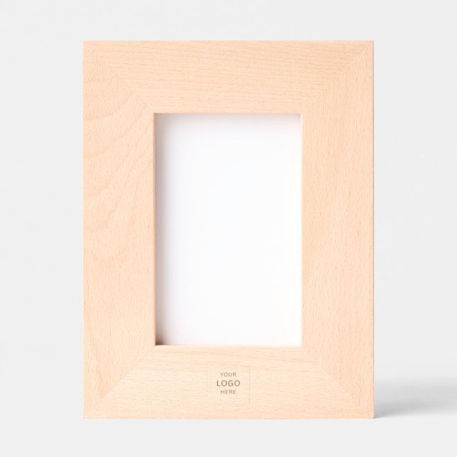 Custom Logo Engraved Wood Frame 4x6 Photo Display (Front)
