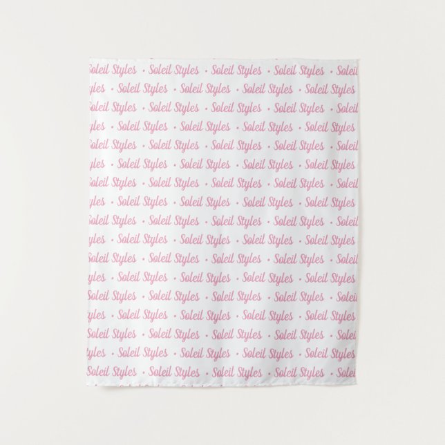 Custom Logo Event Backdrop Step and Repeat Tapestry (Front)