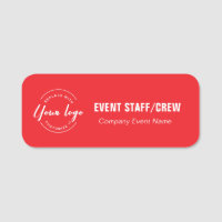 Custom Logo Event Staff Crew Company Name tag
